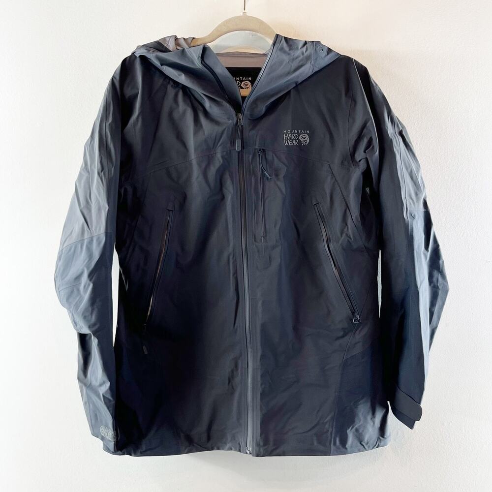 Mountain Harwear Gore-Tex Full Zip Rain Coat Jacket Dark Gray Medium